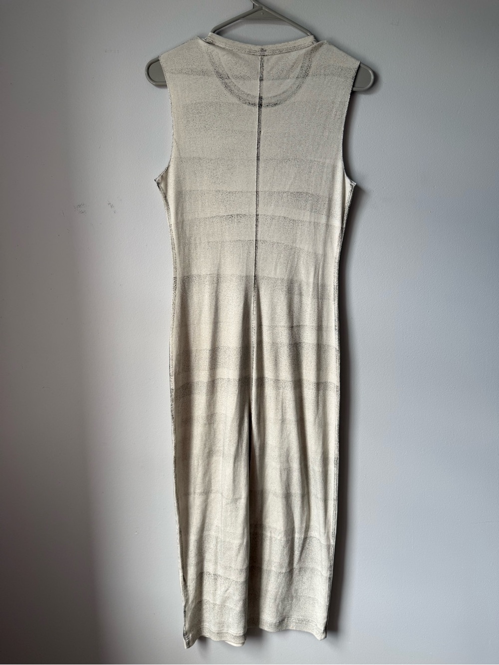 Raquel Allegra Sleeveless Long Jersey Maxi Dress Cream Beige Cotton Size 1 S - Picture 10 of 13